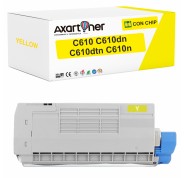 Compatible OKI C610 C610dn C610dtn C610n Amarillo Cartucho de Toner 44315305