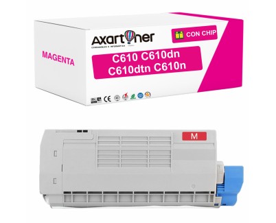 Compatible OKI C610 C610dn C610dtn C610n Magenta Cartucho de Toner 44315306