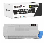 Compatible OKI C610 C610dn C610dtn C610n Negro Cartucho de Toner 44315308