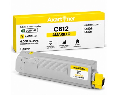 Compatible OKI C612dn / C612n Amarillo Cartucho de Toner 46507505