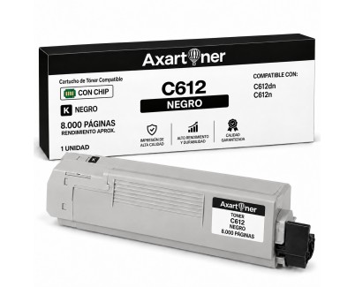 Compatible OKI C612dn / C612n Negro Cartucho de Toner 46507508