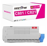 Compatible OKI C801 / C821 Magenta Cartucho de Toner 44643002