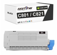Compatible OKI C801 / C821 Negro Cartucho de Toner 44643004