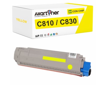 Compatible OKI C810 / C830 Amarillo Cartucho de Toner 44059105