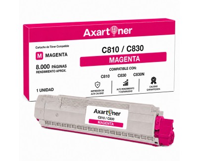 Compatible OKI C810 / C830 Magenta Cartucho de Toner 44059106