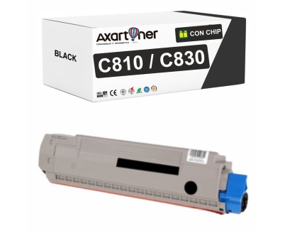 Compatible OKI C810 / C830 Negro Cartucho de Toner 44059108