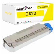 Compatible OKI C822 Amarillo Cartucho de Toner 44844613