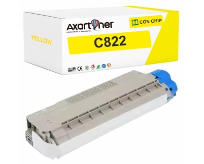 Compatible OKI C822 Amarillo Cartucho de Toner 44844613