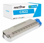 Compatible OKI C822 Cyan Cartucho de Toner 44844615