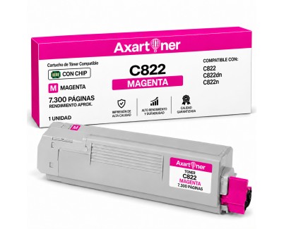 Compatible OKI C822 Magenta Cartucho de Toner 44844614