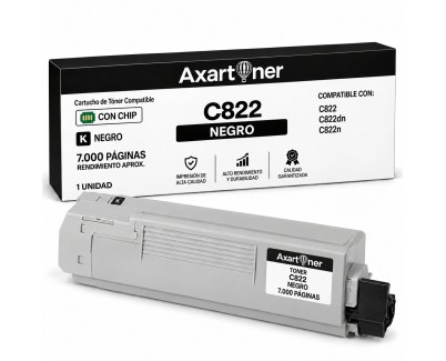 Compatible OKI C822 Negro Cartucho de Toner 44844616