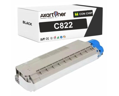 Compatible OKI C822 Negro Cartucho de Toner 44844616