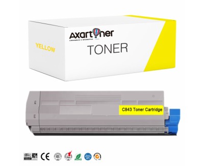 Compatible OKI C823 / C833 / C843 Amarillo Cartucho de Toner 46471101 / 46443101