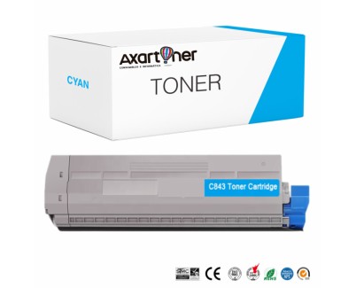 Compatible OKI C823 / C833 / C843 Cyan Cartucho de Toner 46471103 / 46443103