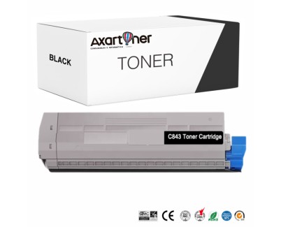 Compatible OKI C823 / C833 / C843 Negro Cartucho de Toner 46471104 / 46443104