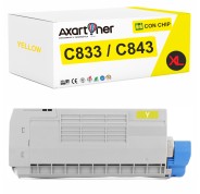 Compatible OKI C833 / C843 Amarillo Cartucho de Toner 46443101
