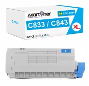 Compatible OKI C833 / C843 Cyan Cartucho de Toner 46443103