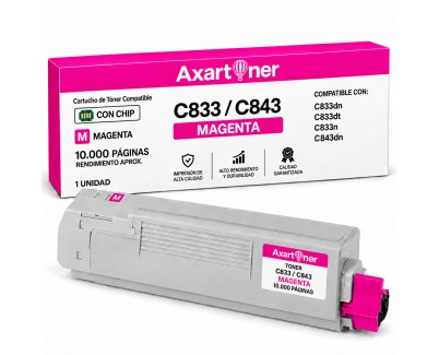 Compatible OKI C833 / C843 Magenta Cartucho de Toner 46443102