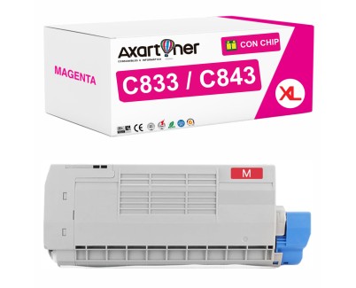 Compatible OKI C833 / C843 Magenta Cartucho de Toner 46443102