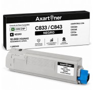 Compatible OKI C833 / C843 Negro Cartucho de Toner 46443104