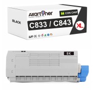 Compatible OKI C833 / C843 Negro Cartucho de Toner 46443104
