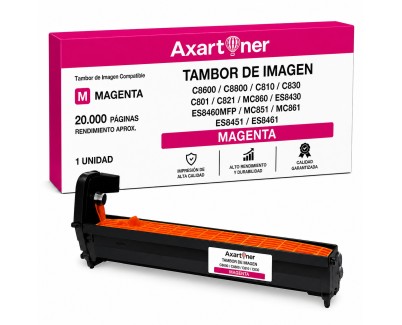 Compatible OKI C8600 / C8800 / C810 / C830 / C801 / C821 / MC860 / ES8430 / ES8460MFP / MC851 / MC861 / ES8451 / ES8461 Magenta Tambor de Imagen (Drum)