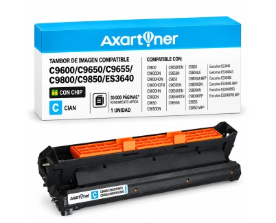 Compatible OKI C9600 / C9650 / C9655 / C9800 / C9850 / ES3640 Cyan Tambor de Imagen 42918107