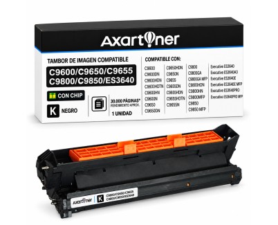 Compatible OKI C9600 / C9650 / C9655 / C9800 / C9850 / ES3640 Negro Tambor Imagen 42918108