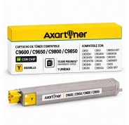Compatible OKI C9600, C9650, C9800, C9850 Amarillo Cartucho de Toner 42918913