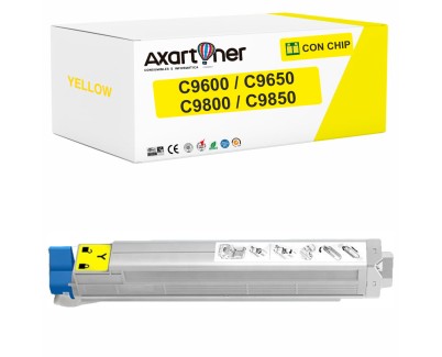 Compatible OKI C9600, C9650, C9800, C9850 Amarillo Cartucho de Toner 42918913