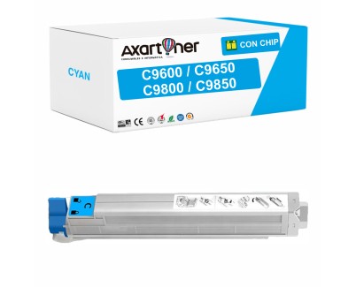 Compatible OKI C9600, C9650, C9800, C9850 Cyan Cartucho de Toner 42918915