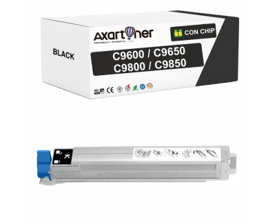 Compatible OKI C9600, C9650, C9800, C9850 Negro Cartucho de Toner 42918916