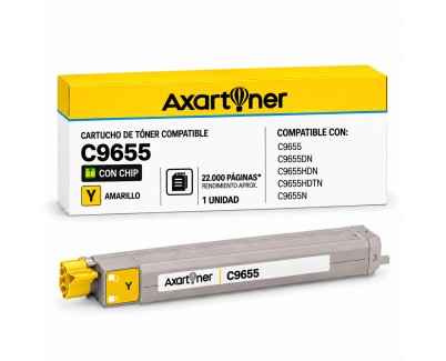 Compatible OKI C9655 Amarillo Cartucho de Toner 43837129
