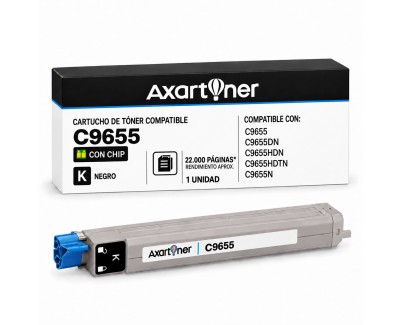 Compatible OKI C9655 Negro Cartucho de Toner 43837132