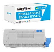 Compatible OKI ES5432 / ES5442 / ES5463 / ES5473 Cyan Cartucho de Toner 46490623