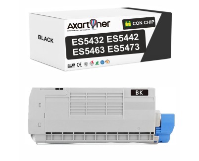 Compatible OKI ES5432 / ES5442 / ES5463 / ES5473 Negro Cartucho de Toner 46490624