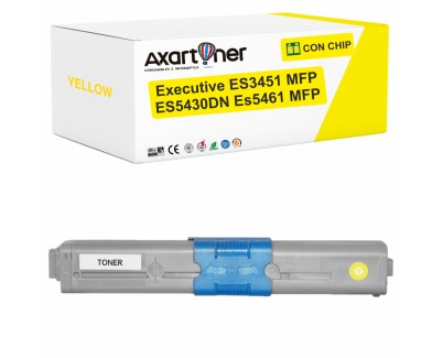 Compatible OKI Executive ES3451 MFP, ES5430DN, ES5461 MFP Amarillo Cartucho de Toner 44469740
