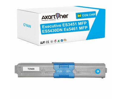 Compatible OKI Executive ES3451 MFP, ES5430DN, ES5461 MFP Cyan Cartucho de Toner 44469742
