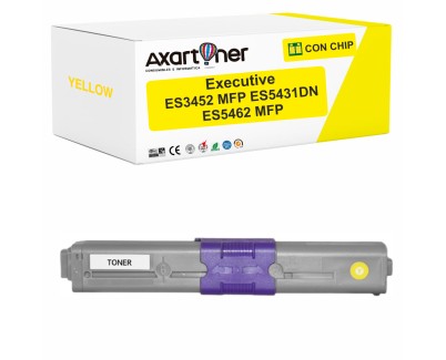 Compatible OKI Executive ES3452 MFP / ES5431DN / ES5462 MFP Amarillo Cartucho de Toner 44973509