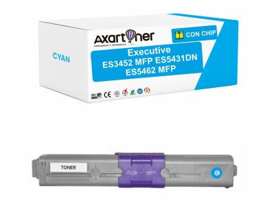 Compatible OKI Executive ES3452 MFP / ES5431DN / ES5462 MFP Cyan Cartucho de Toner 44973511