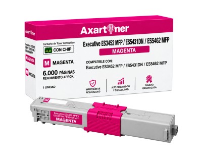 Compatible OKI Executive ES3452 MFP / ES5431DN / ES5462 MFP Magenta Cartucho de Toner 44973510