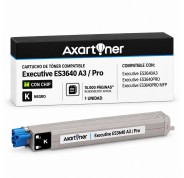 Compatible OKI Executive ES3640A3 / Pro Negro Cartucho de Toner 43837108