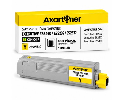 Compatible OKI Executive ES5460 / ES2232 / ES2632 Amarillo Cartucho de Toner 43865729