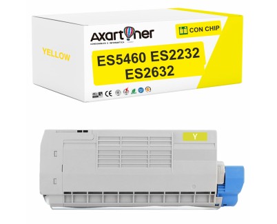 Compatible OKI Executive ES5460 / ES2232 / ES2632 Amarillo Cartucho de Toner 43865729