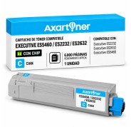 Compatible OKI Executive ES5460, ES2232, ES2632 Cyan Cartucho de Toner 43865731