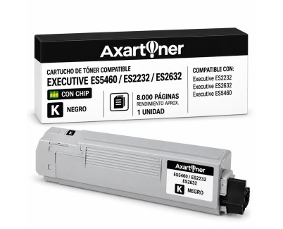 Compatible OKI Executive ES5460, ES2232, ES2632 Negro Cartucho de Toner 43865732