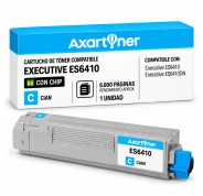 Compatible OKI Executive ES6410 Cyan Cartucho de Toner 44315319