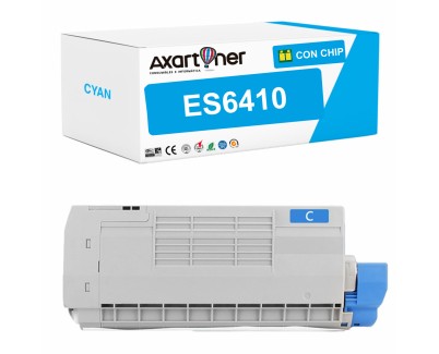 Compatible OKI Executive ES6410 Cyan Cartucho de Toner 44315319