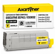 Compatible OKI Executive ES7411 / ES3032 Amarillo Cartucho de Toner 44318617