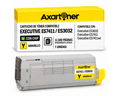 Compatible OKI Executive ES7411 / ES3032 Amarillo Cartucho de Toner 44318617
